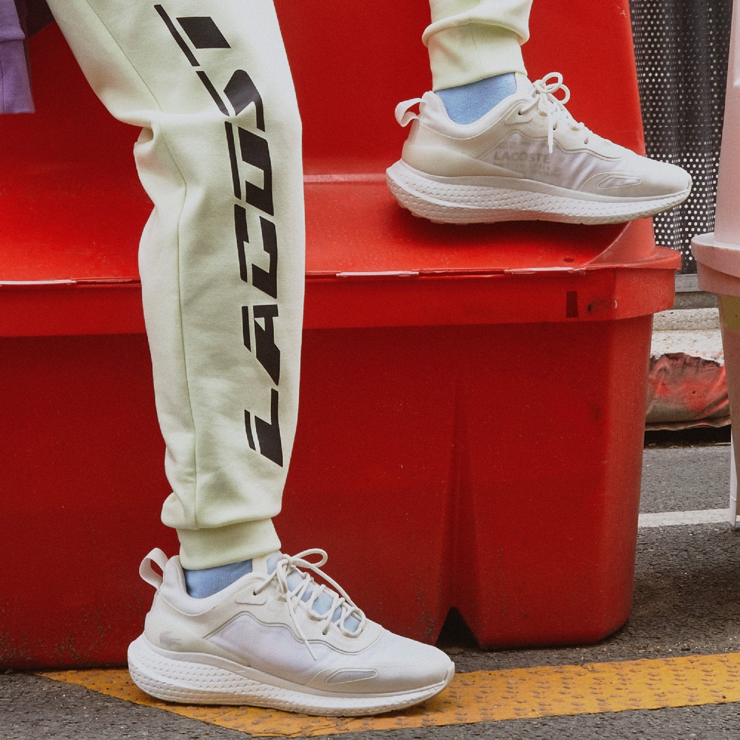 Lacoste Active fabric sneakers - White