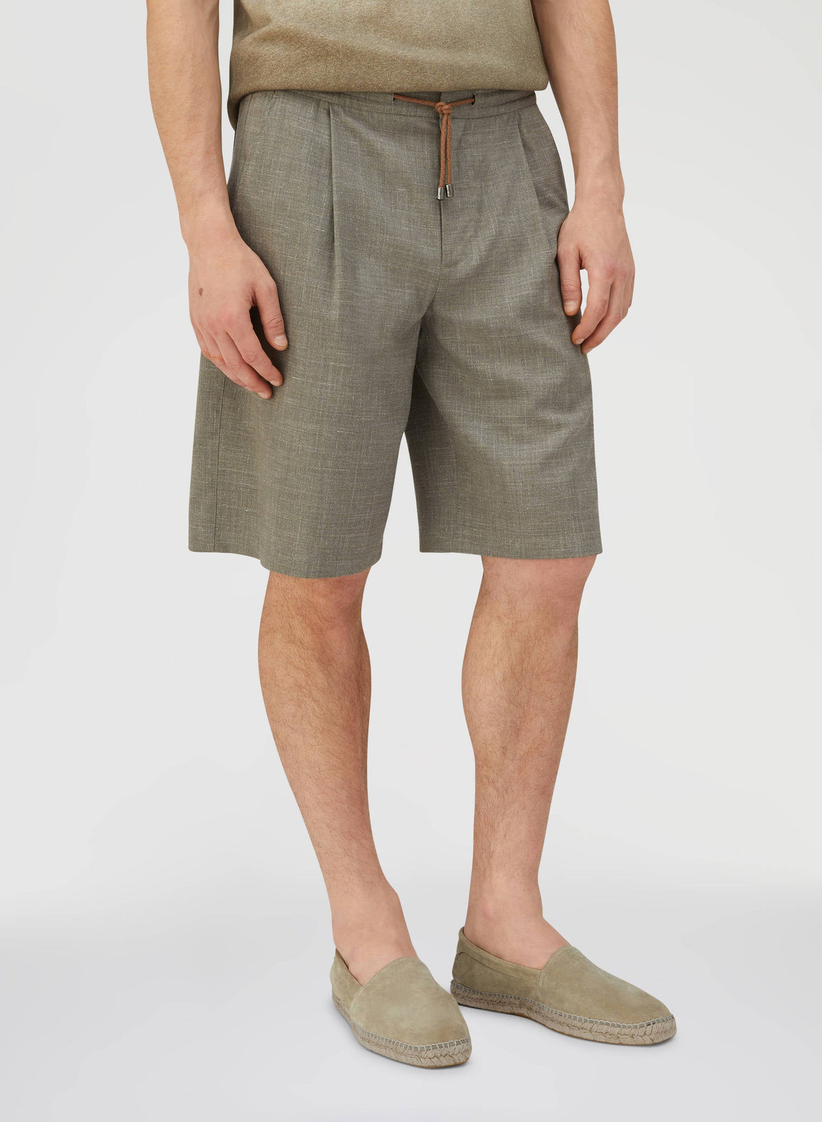GREY RELAXED BERMUDA