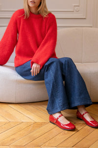 Pull Le Nicolas en mohair - Rouge