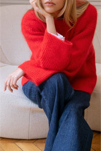 Pull Le Nicolas en mohair - Rouge