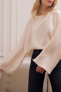 Top Le Echenoz en soie - Blanc