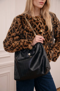 Le Evans Fausse Fiourrure Leopard