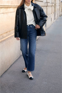 Veste Le Doyle en cuir - Noir