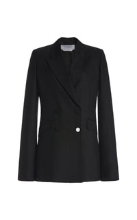 Black / Veste blazer Stephanie en laine - Black