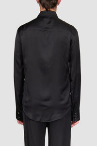 Chemise en satin unisex - Black