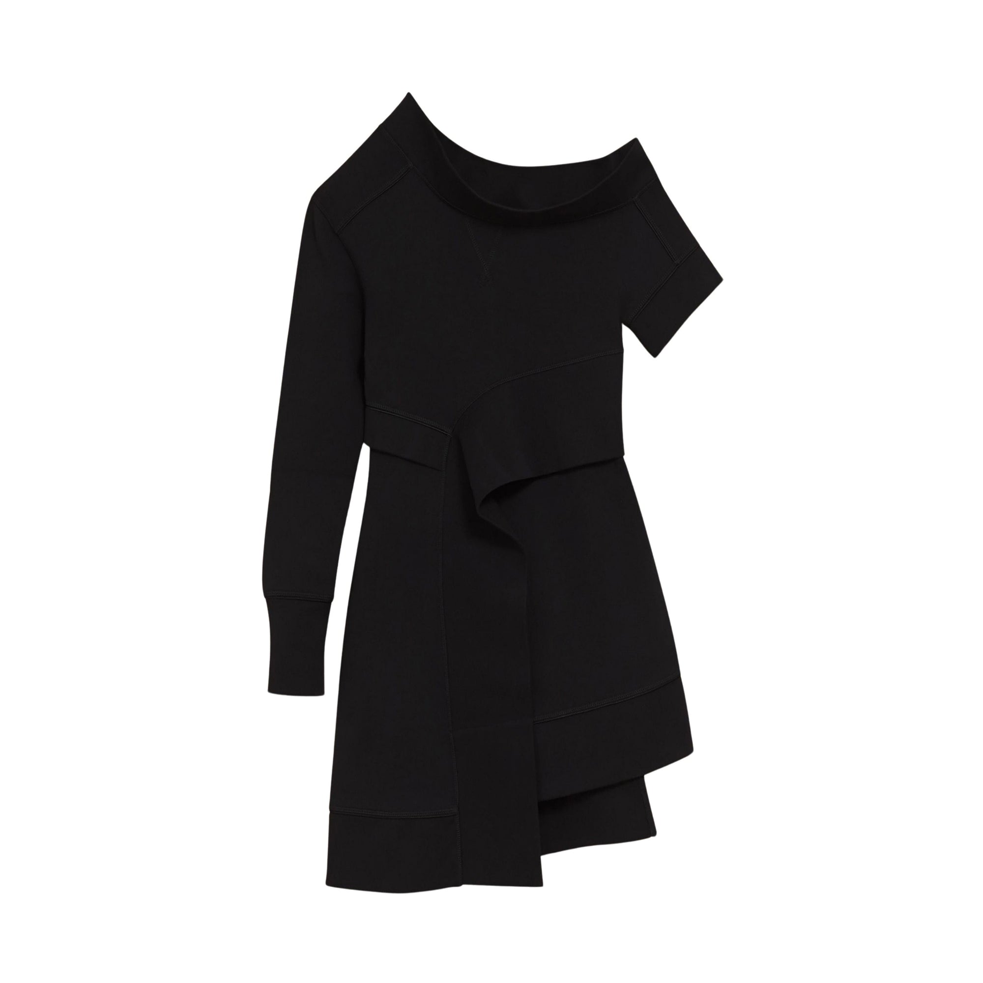 1 qty Robe sweat asymétrique - Black