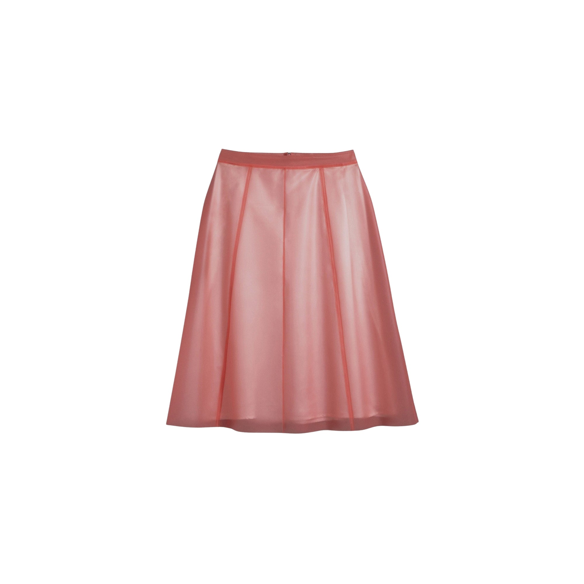 1 qty Jupe trapèze en plastique doublée de soie - Rose Pink