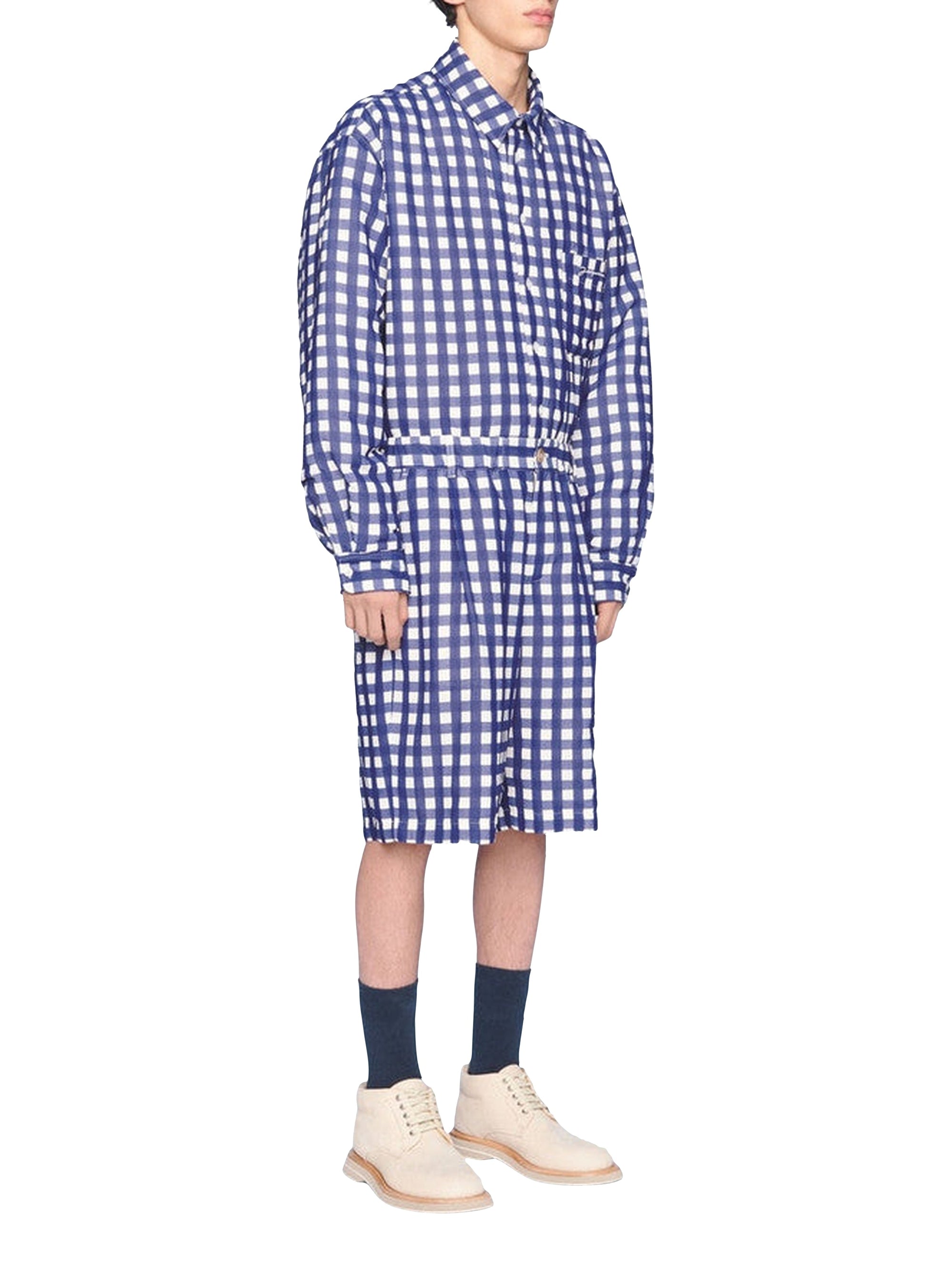 NAVY CHECKS LE SHORT GELATI