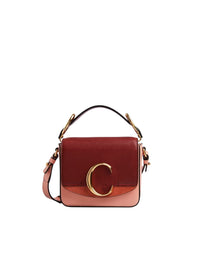 Mini sac Chloé «C» en cuir - Fallow Pink