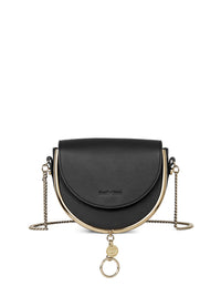 Sac pochette Mara en cuir de vache à petit grain - Black
