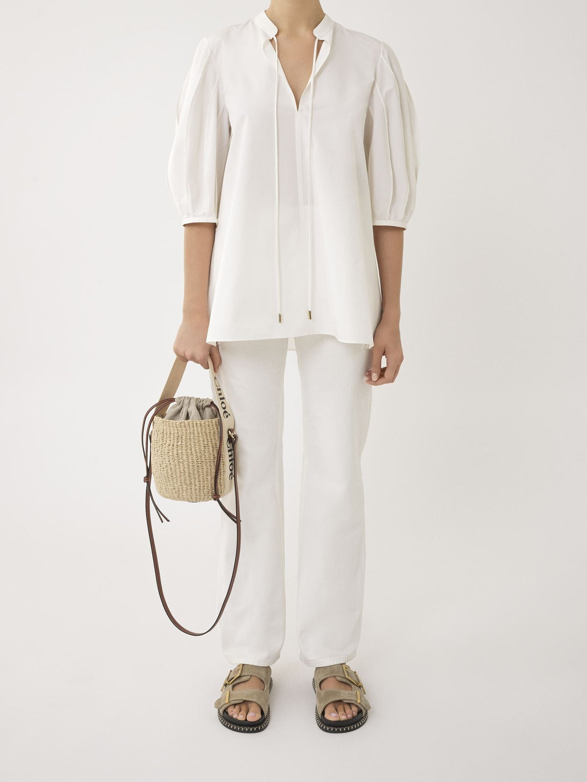 White SMALL BASKET - White