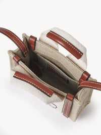 BASEPLUS_White & Brown NANO TOTE - White & Brown