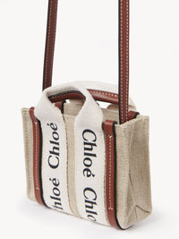 BASEPLUS_White & Brown NANO TOTE - White & Brown
