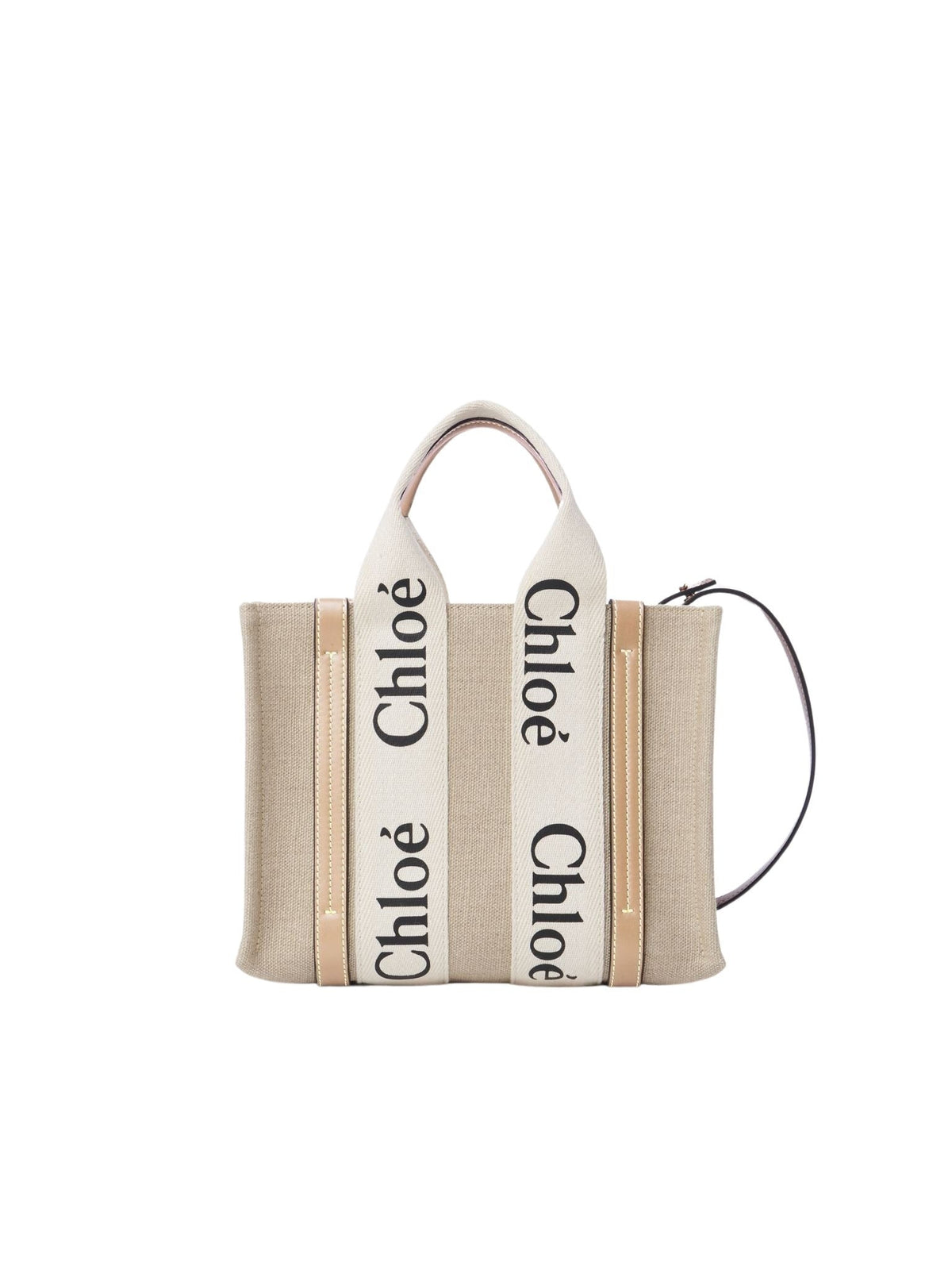 White & Beige SMALL TOTE - White & Beige