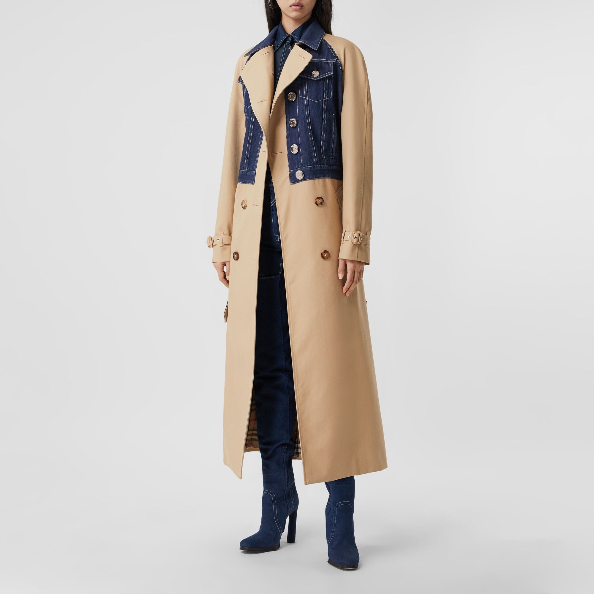 1 qty Trench-coat à panneaux - Soft Fawn