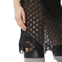 Tulle skirt with ruffles - Black