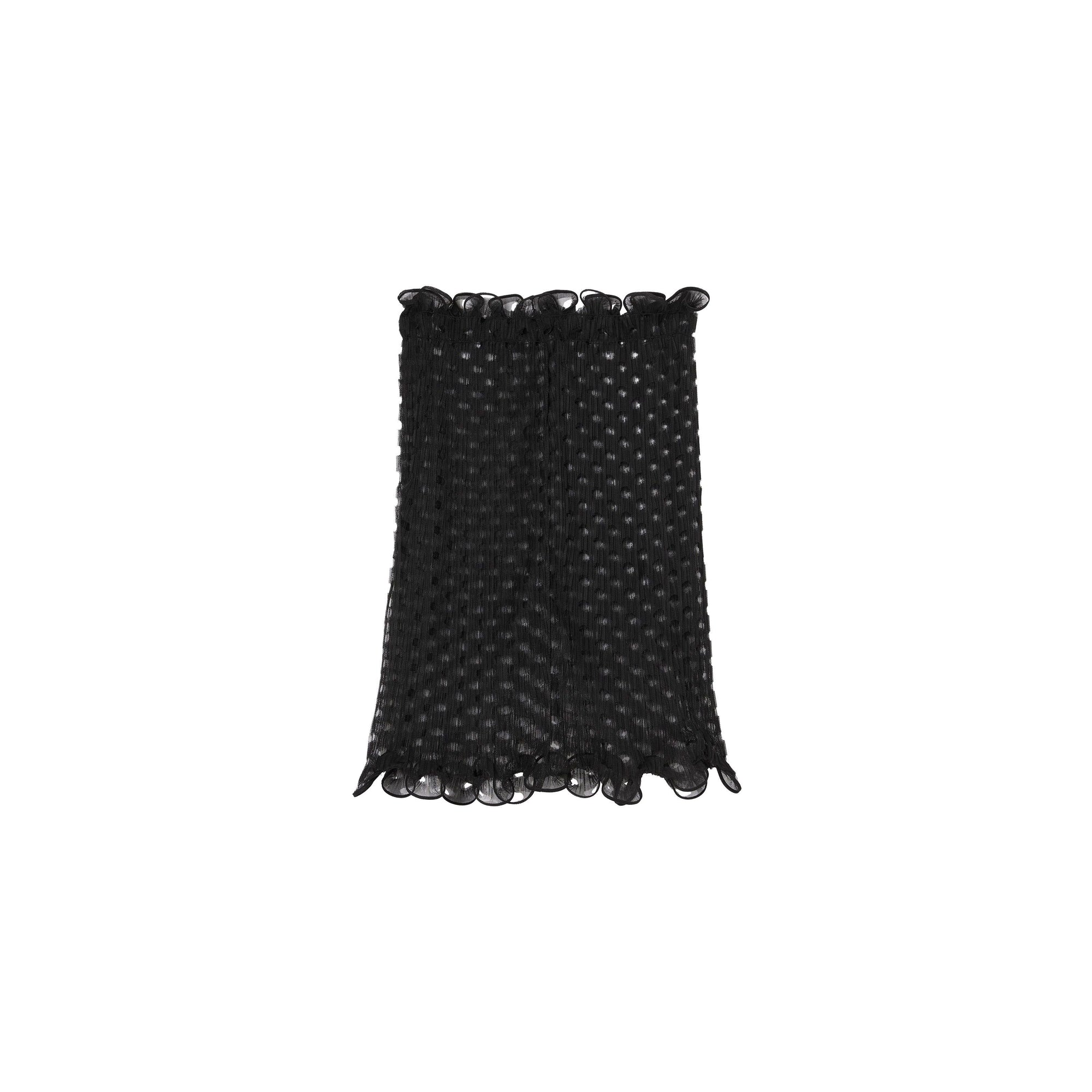 Tulle skirt with ruffles - Black