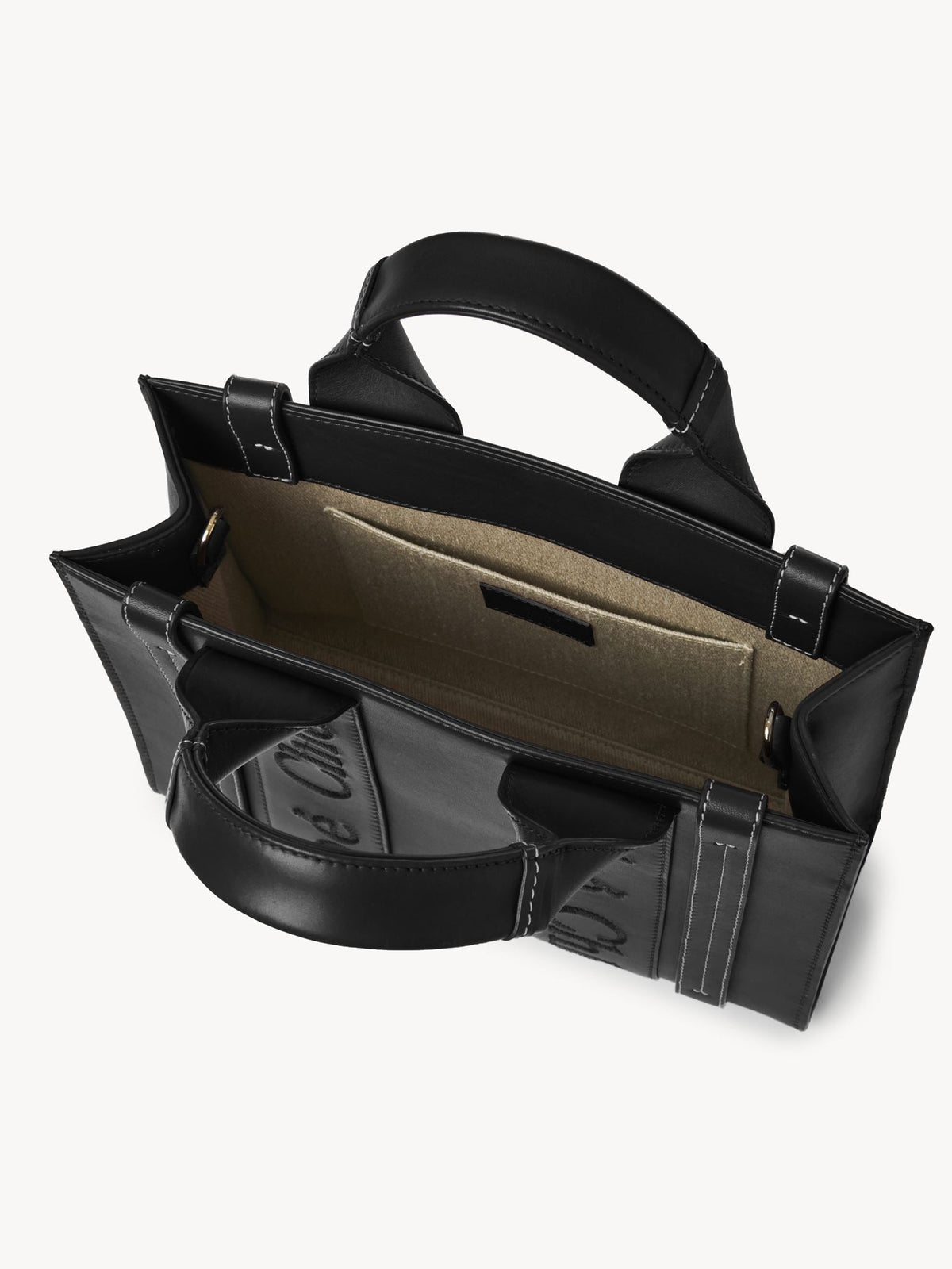 Black SMALL TOTE WITH STRA - Black
