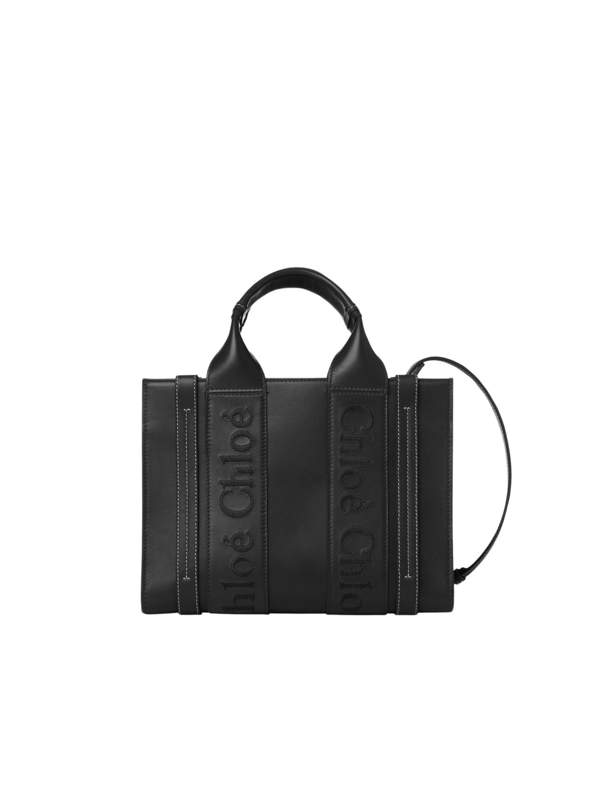 Black SMALL TOTE WITH STRA - Black