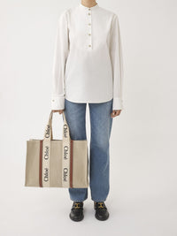 White & Blue LARGE TOTE - White & Blue