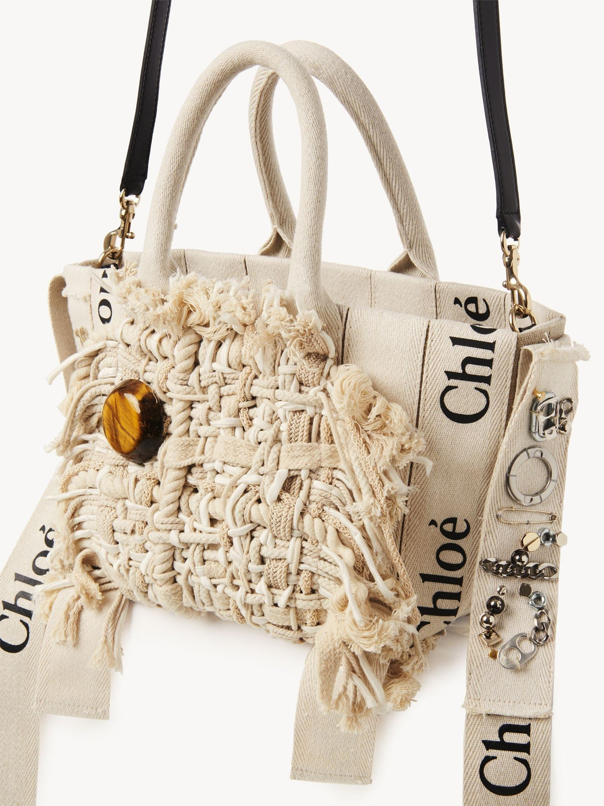 Sand SMALL TOTE BAG WITH S - Sand