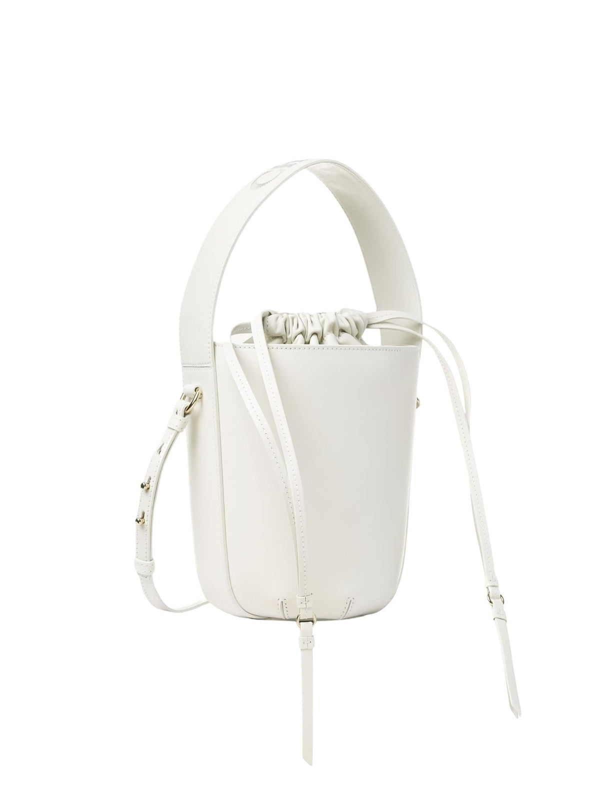 BASEPLUS_BUCKET BAG, White, Single size