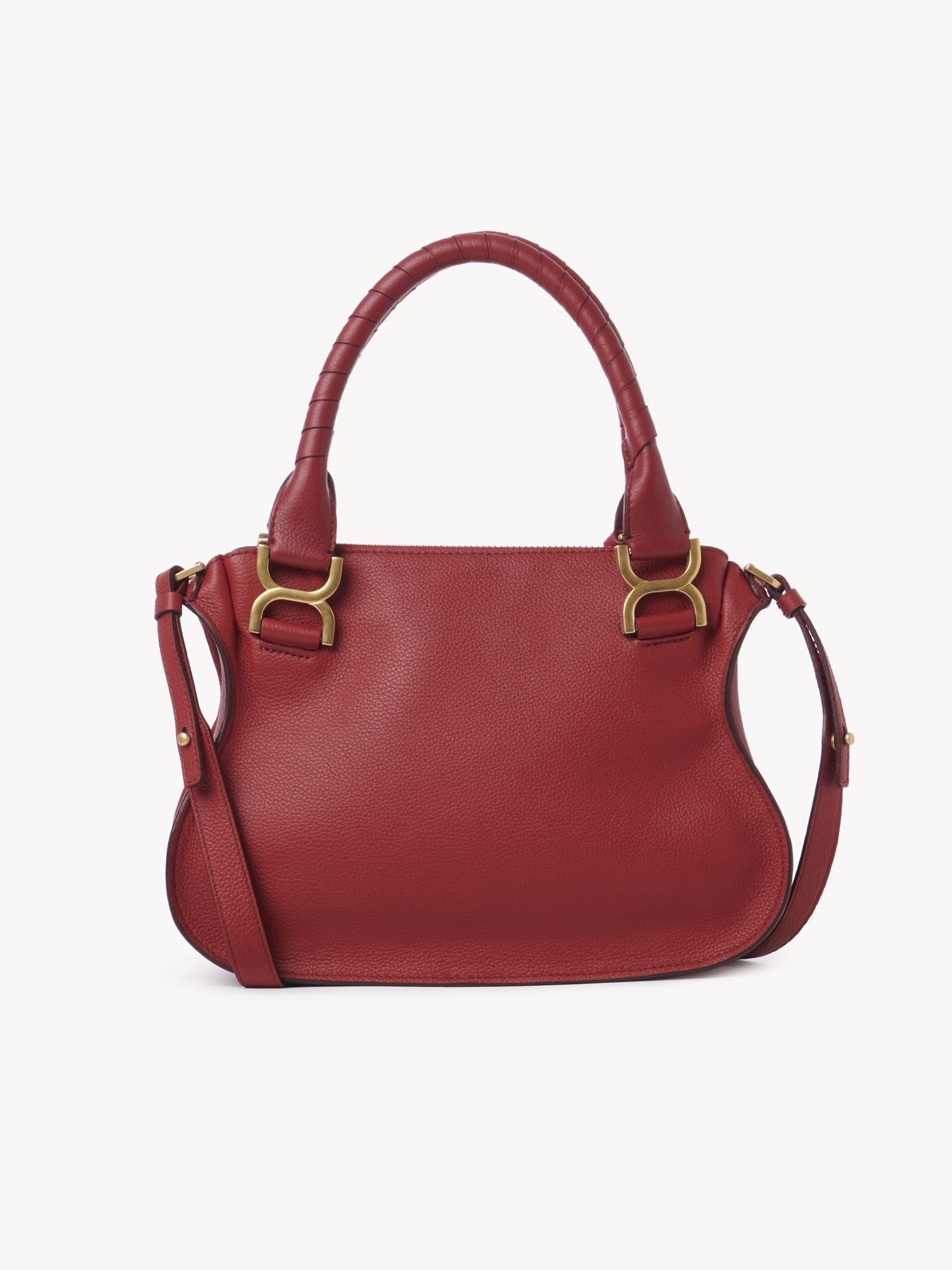 Petit sac double porté Marcie en cuir - Reddish Pink