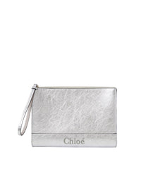 Silver ZIPPED POUCH - Silver