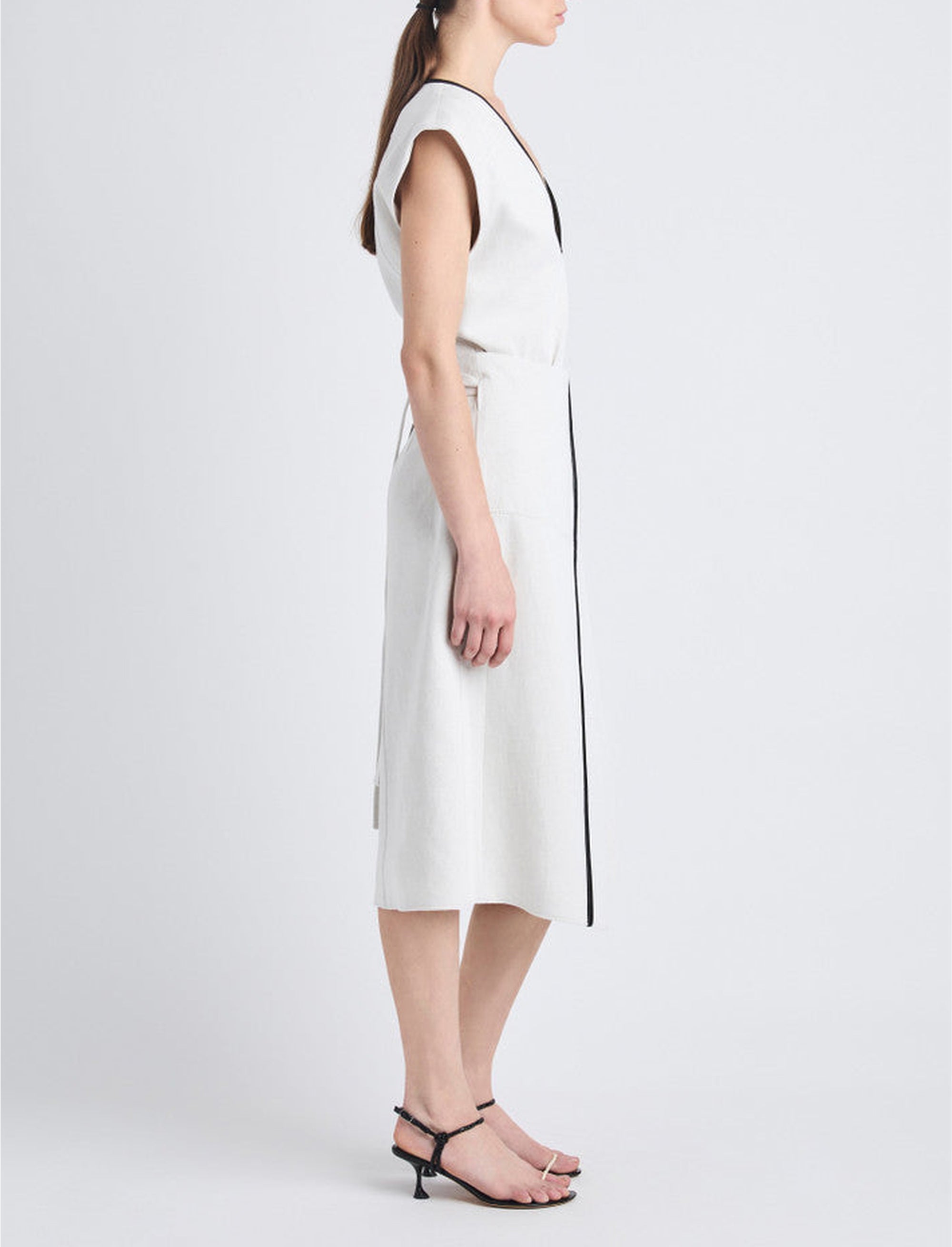 Robe Monir en coton de lin - Ecru