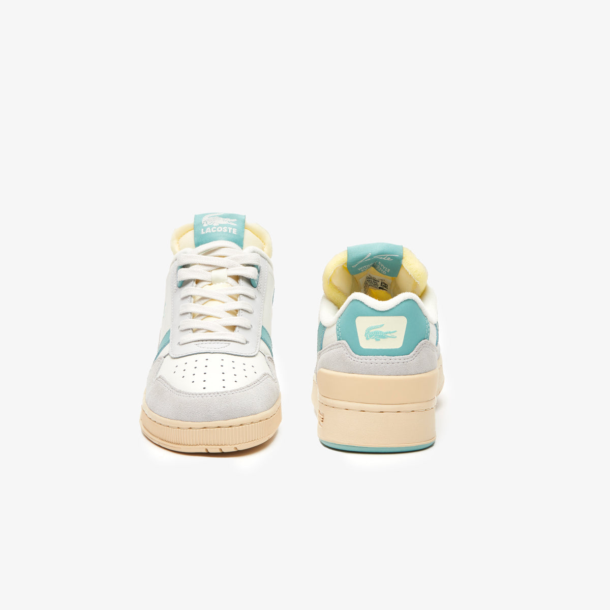 Sneakers T-Clip en cuir - Off White & Light Grey