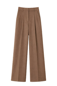 PRIX RECO : 55 // Pantalon Le Tiago en laine - Marron clair