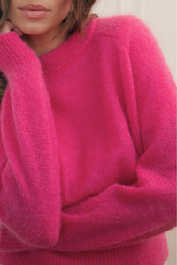 NEW // Pull Le Fontaine en mohair - Rose