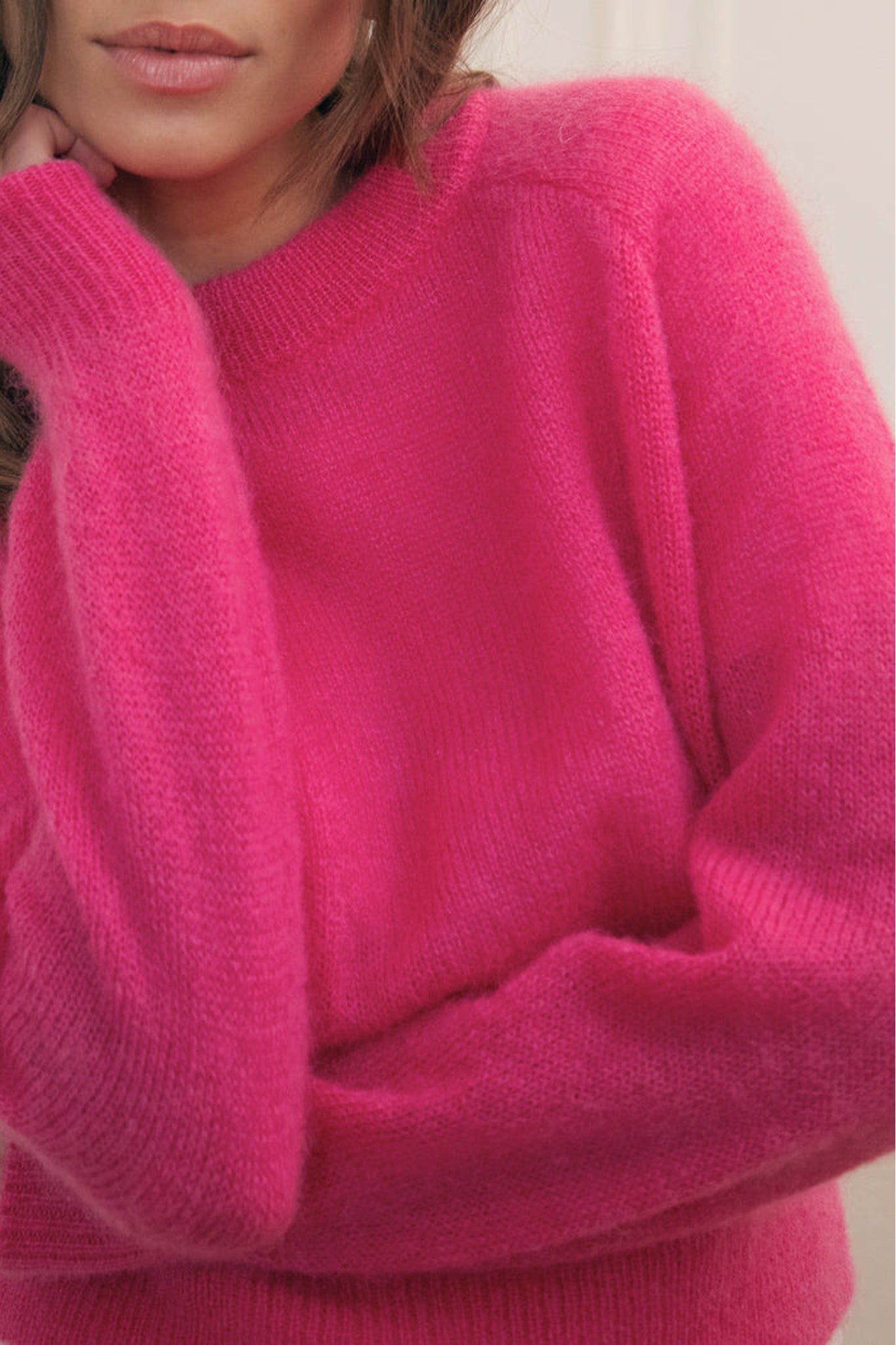 Le Fontaine mohair jumper - Fuschia pink