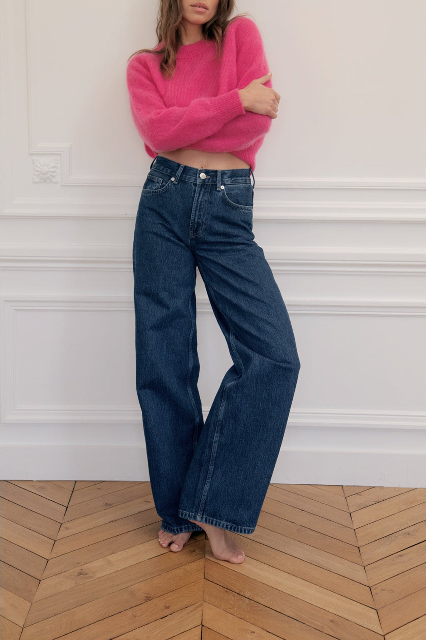 Le Fontaine mohair jumper - Fuschia pink