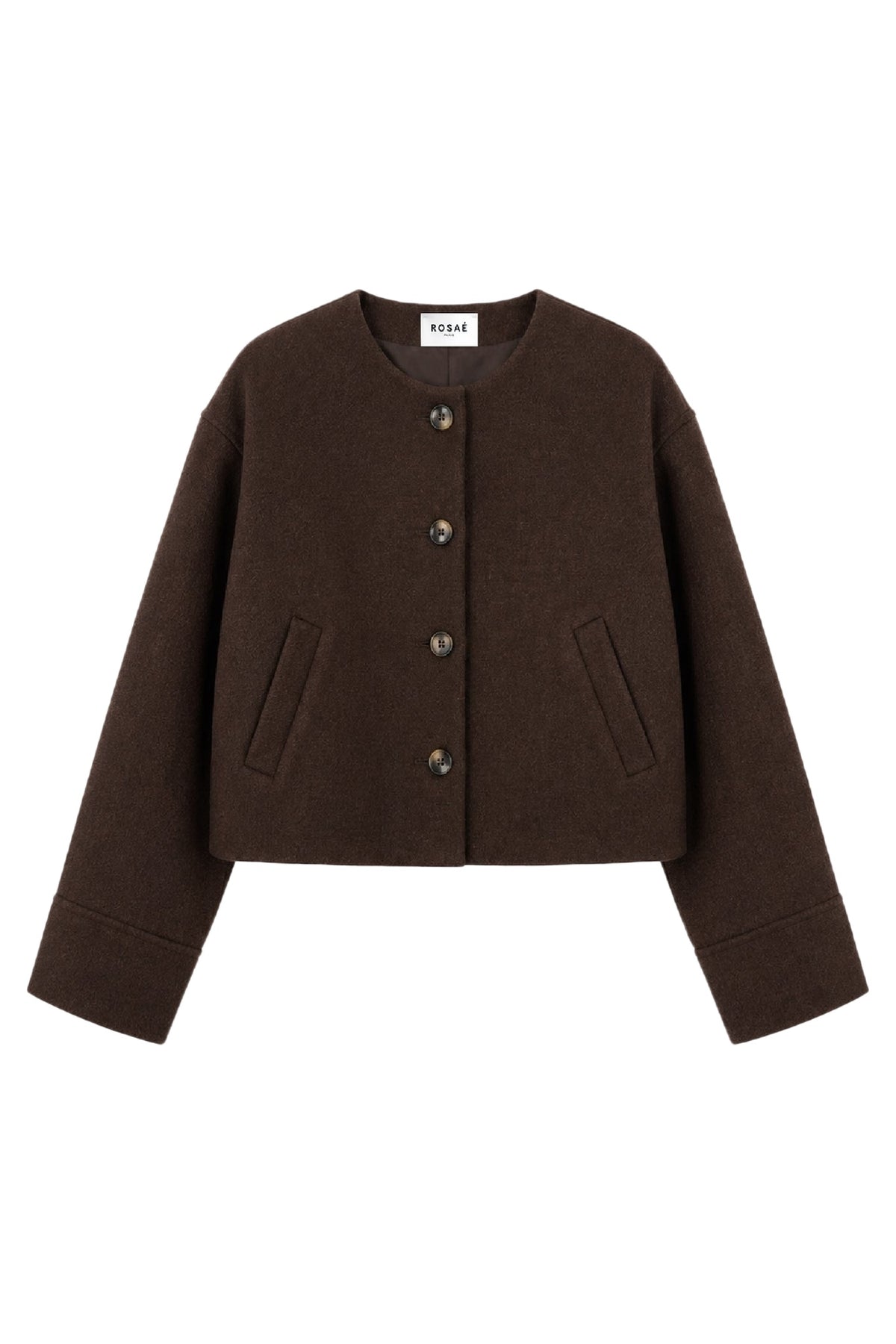 PRIX RECO : 80 // Veste Le Joliot en laine - Marron foncé