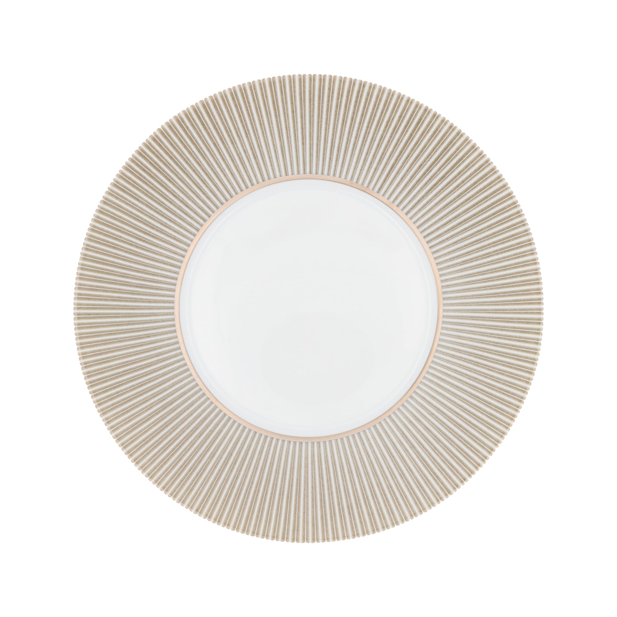 Assiette de présentation Linae en porcelaine - Platine