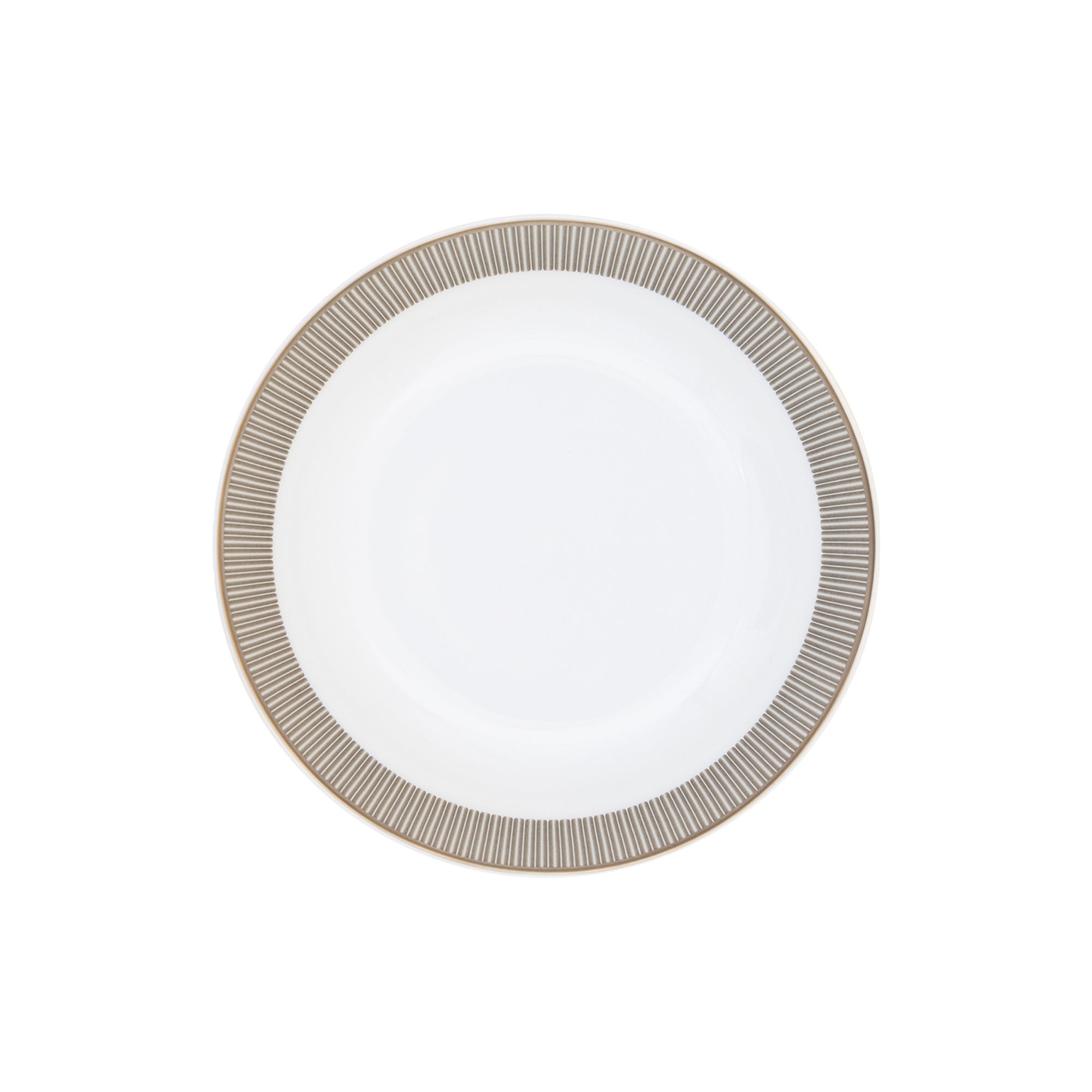Assiette calotte Linae en porcelaine - Platine