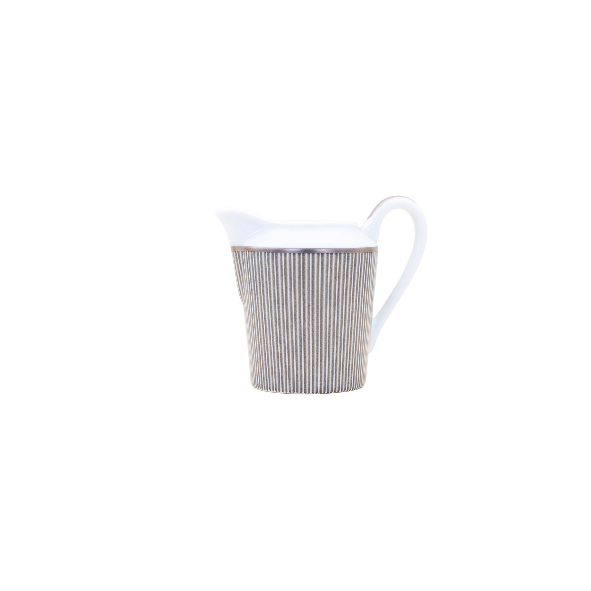 Crémier pour 6 Tasses Linae en porcelaine - Platine