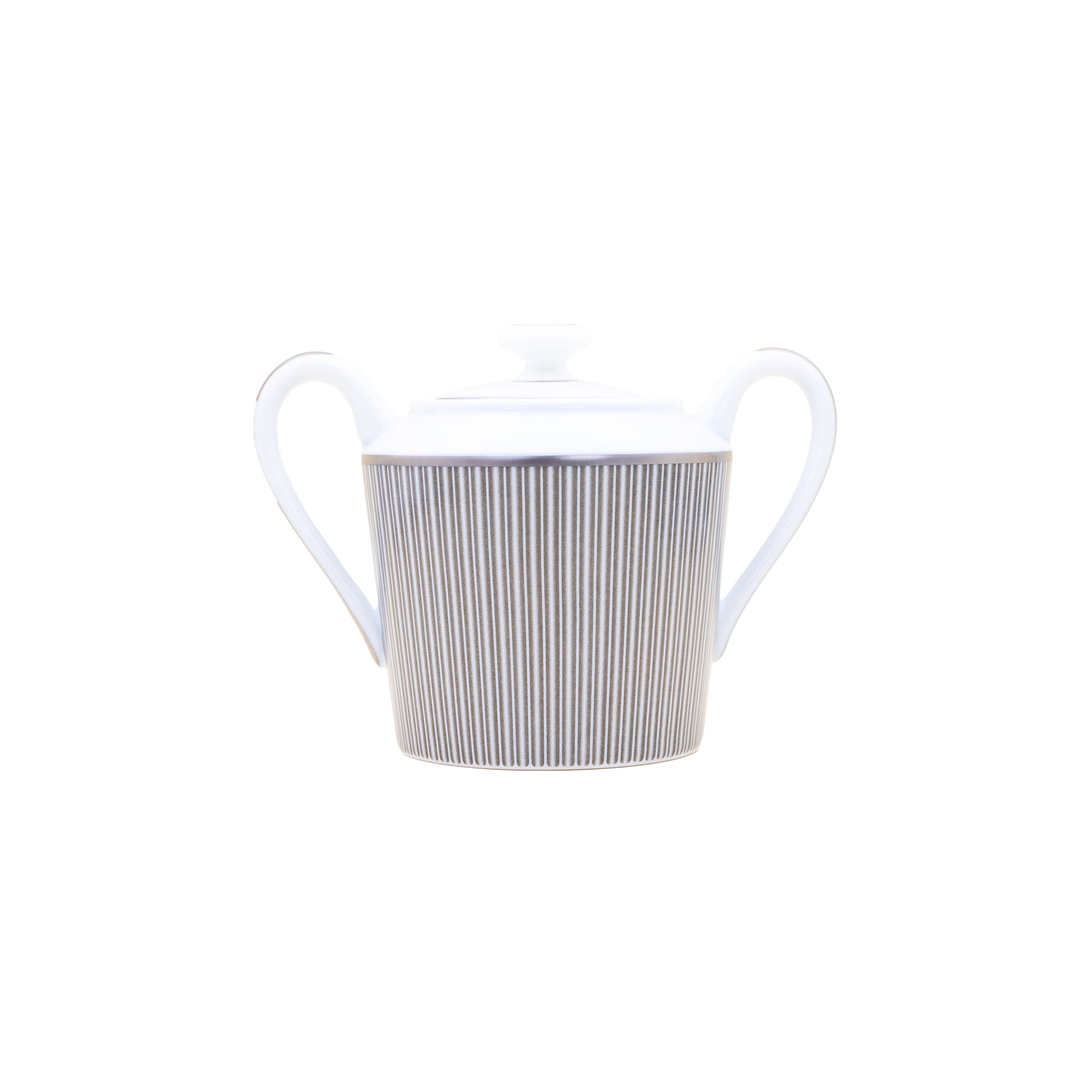 Sucrier Linae en porcelaine - Platine