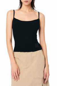 Débardeur à bretelles fines - Black