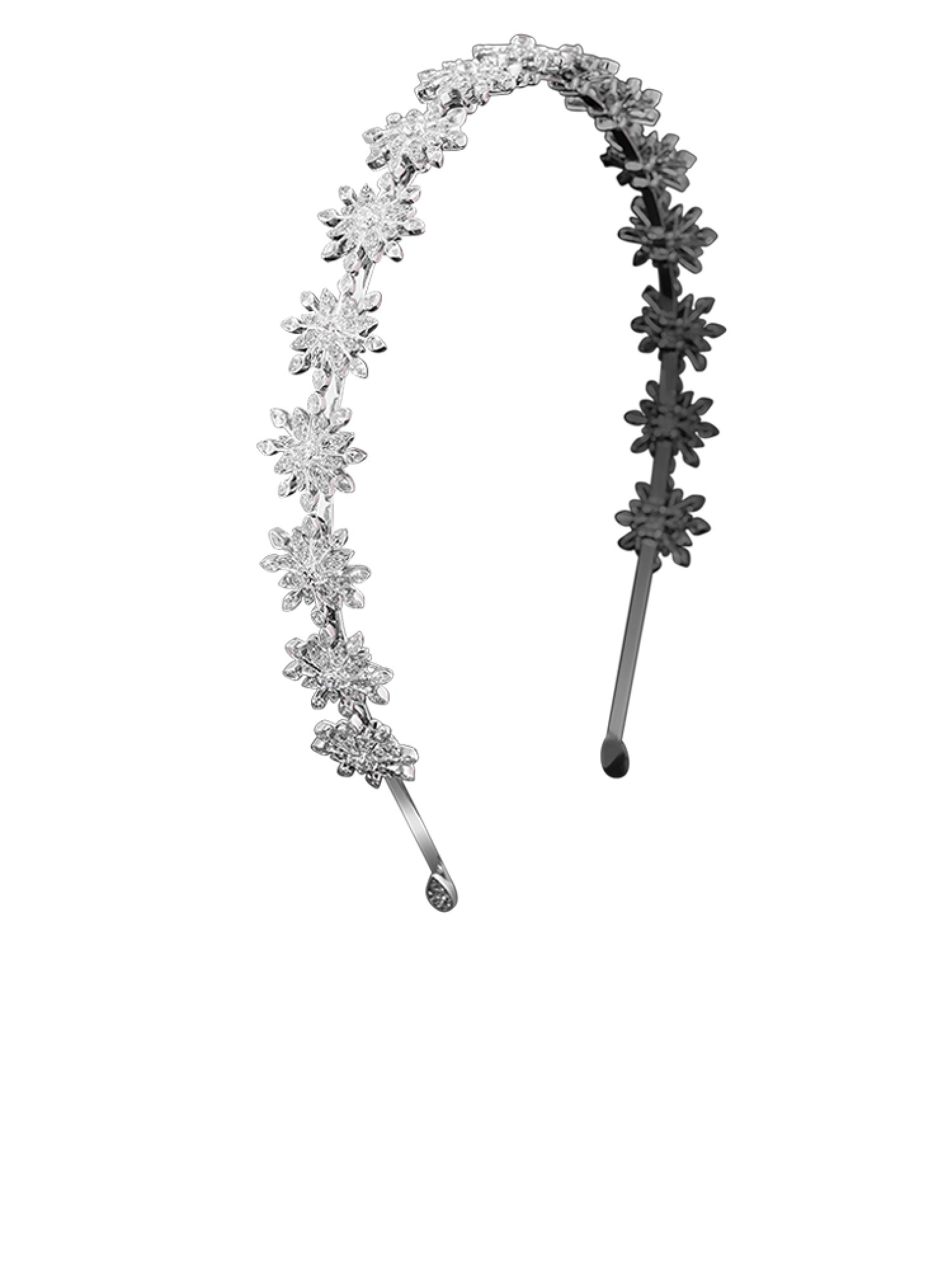 1qty NEW / Argent Rhodié Bijou de tête Bohème en argent rhodié 925/1000 // RECO : 1328€