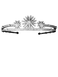 1qty NEW / Argent Rhodié Diadème Fleur sur argent rhodié 925/1000 // RECO : 1323€