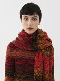 Sunset Orange STOLE SCARF - Sunset Orange