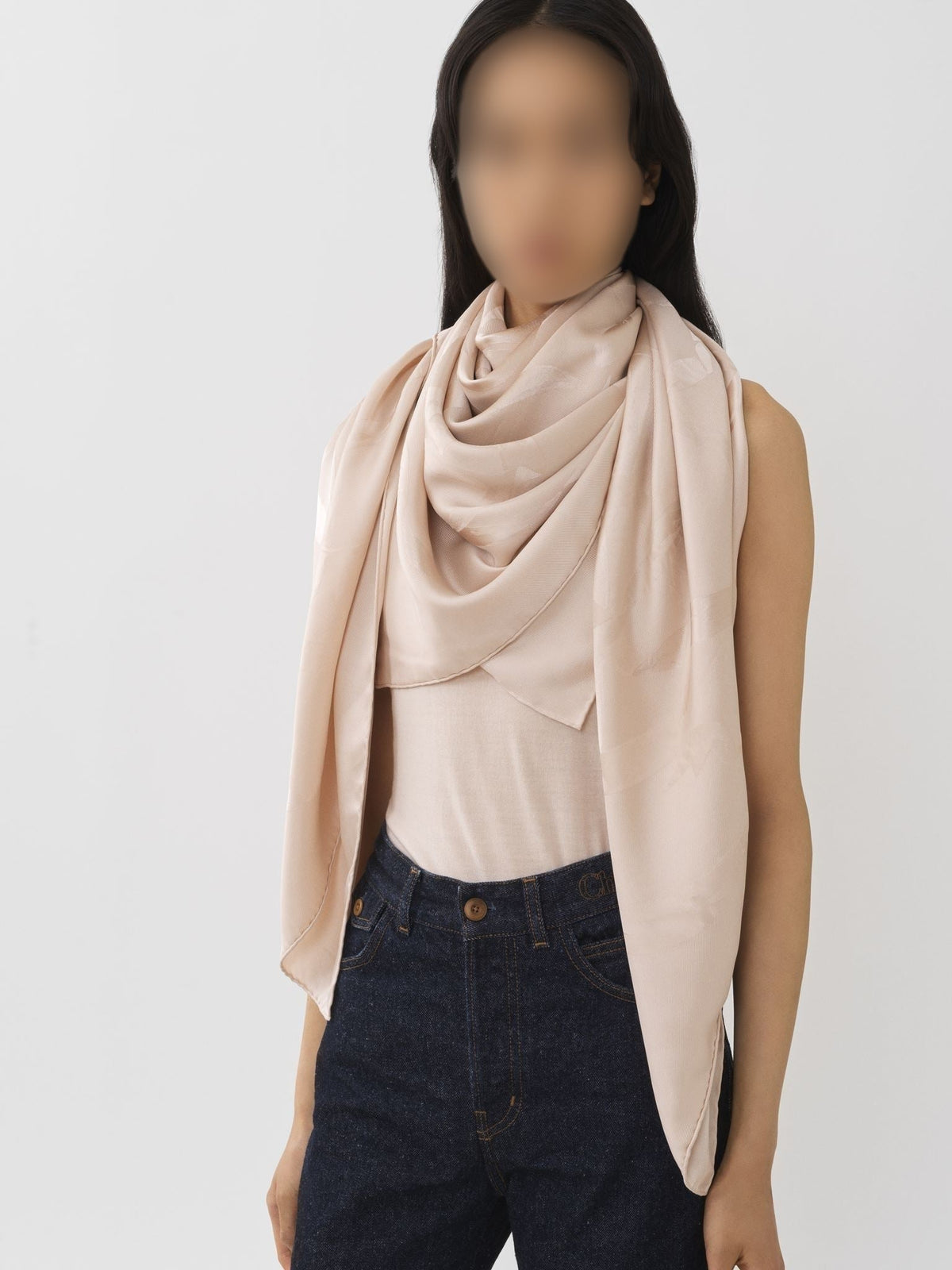 Light Pink CARRE SCARF - Light Pink