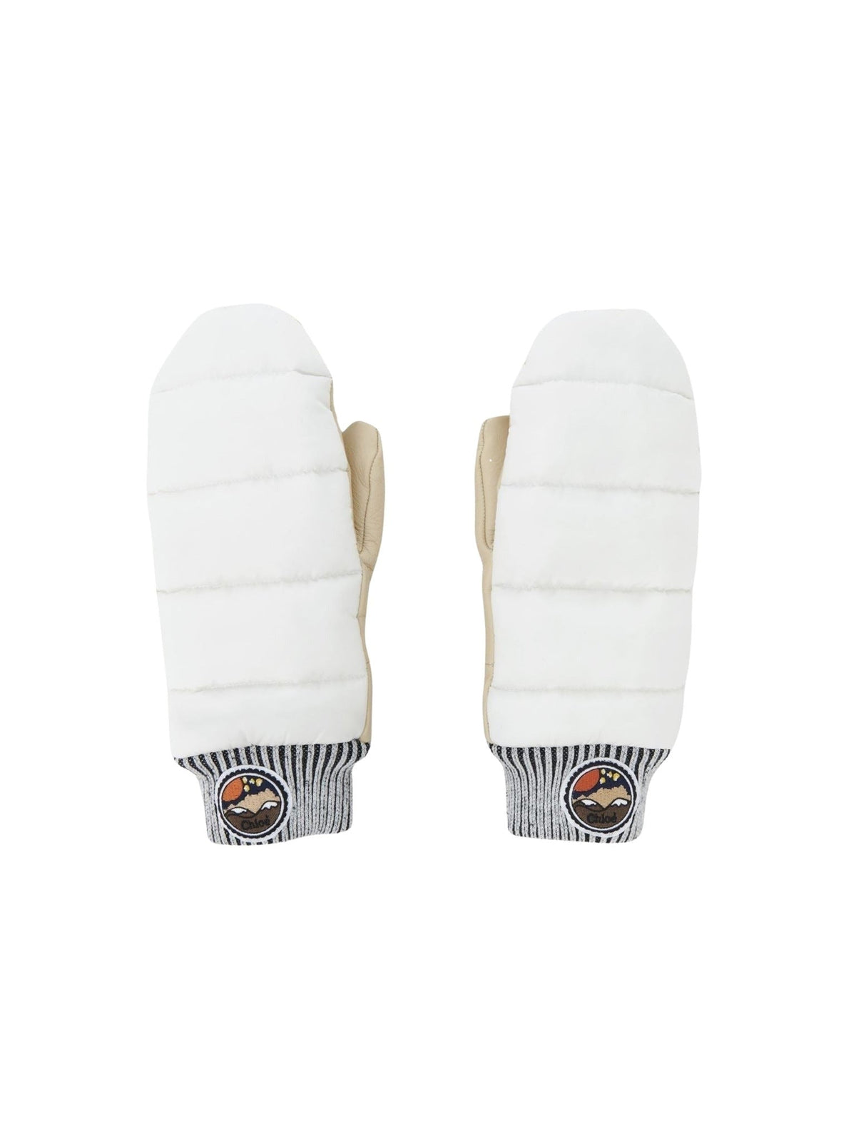 White & Beige GLOVES AND - White & Beige