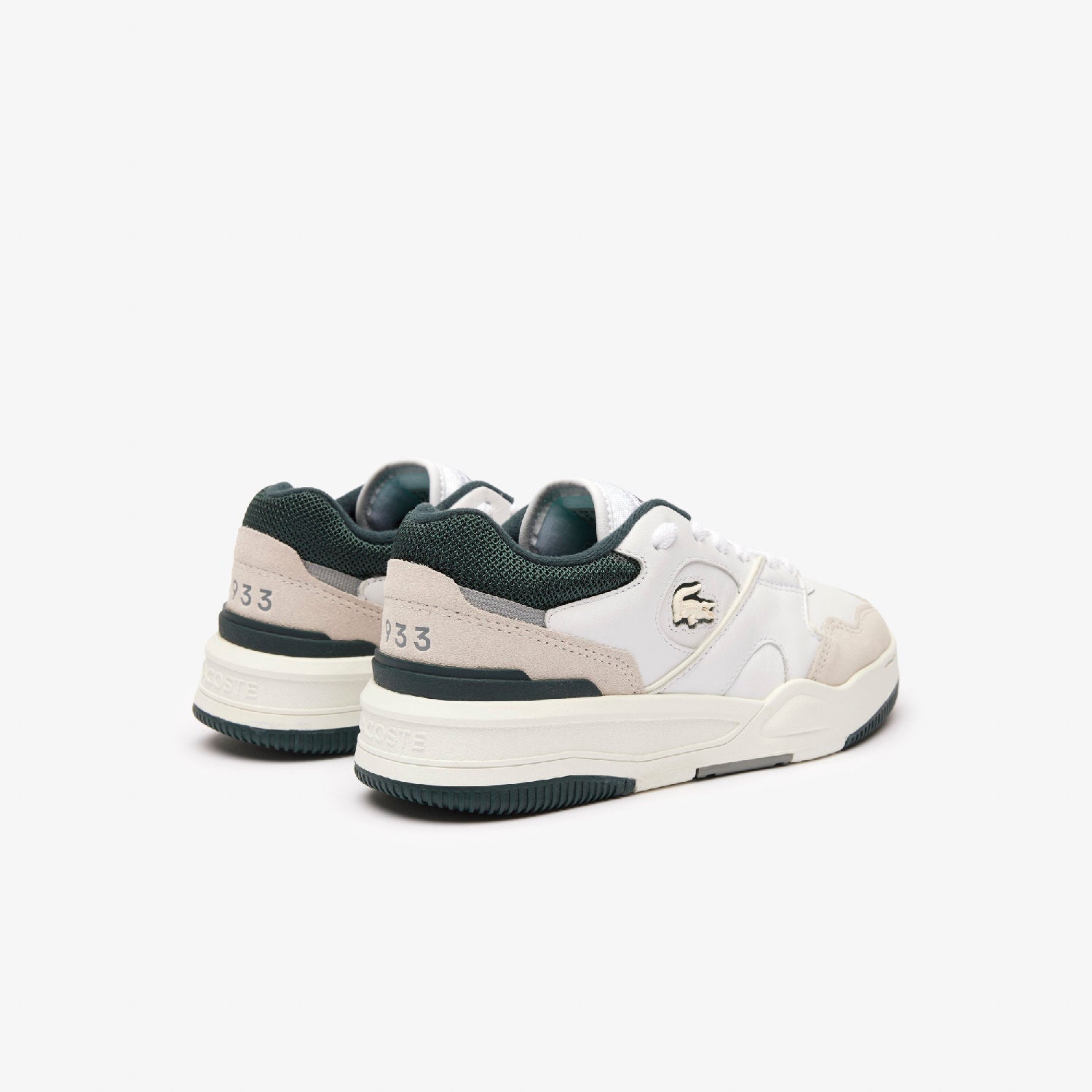 Sneakers Lineshot en cuir - White & Dark Green