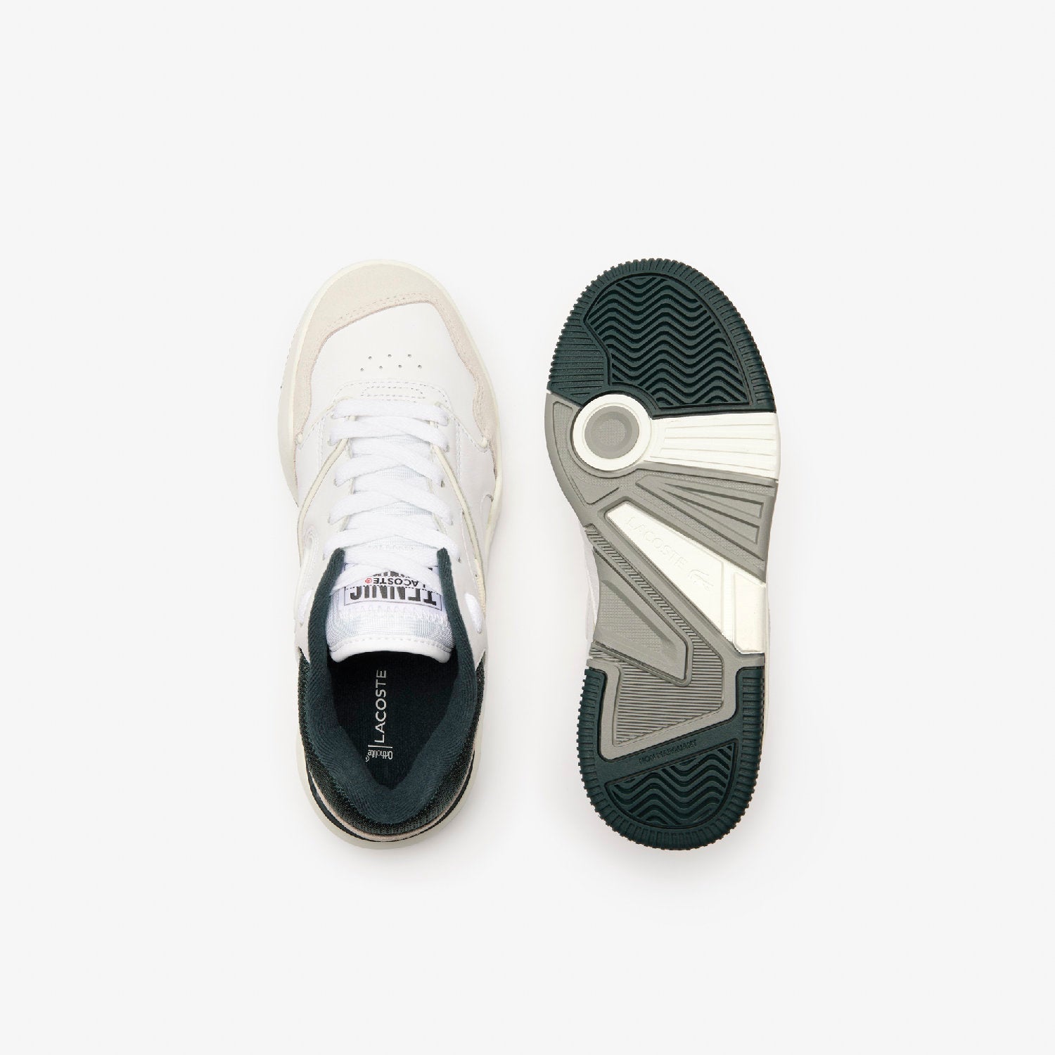 Sneakers Lineshot en cuir - White & Dark Green