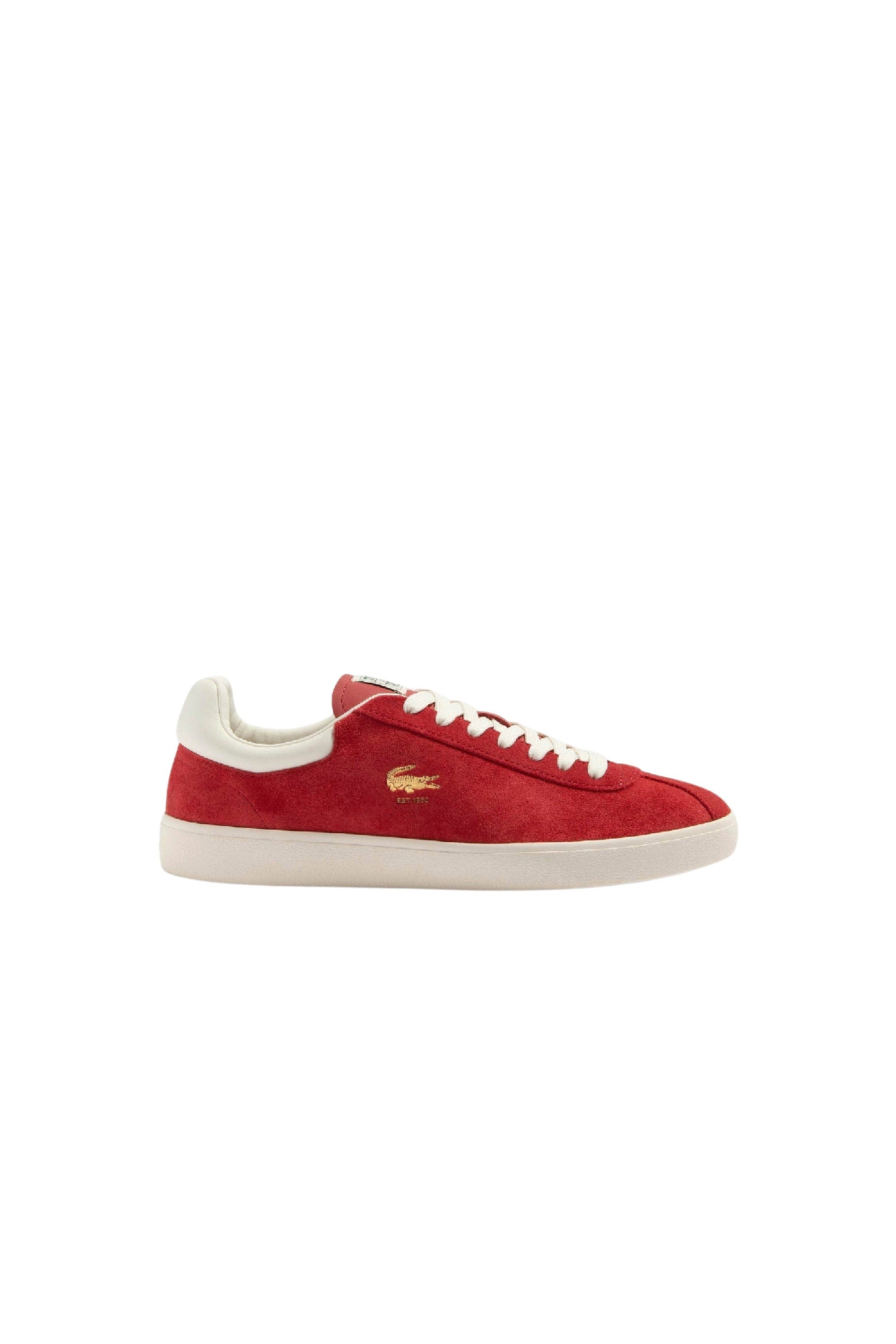 Sneakers Baseshot velours en cuir - Red & Off White