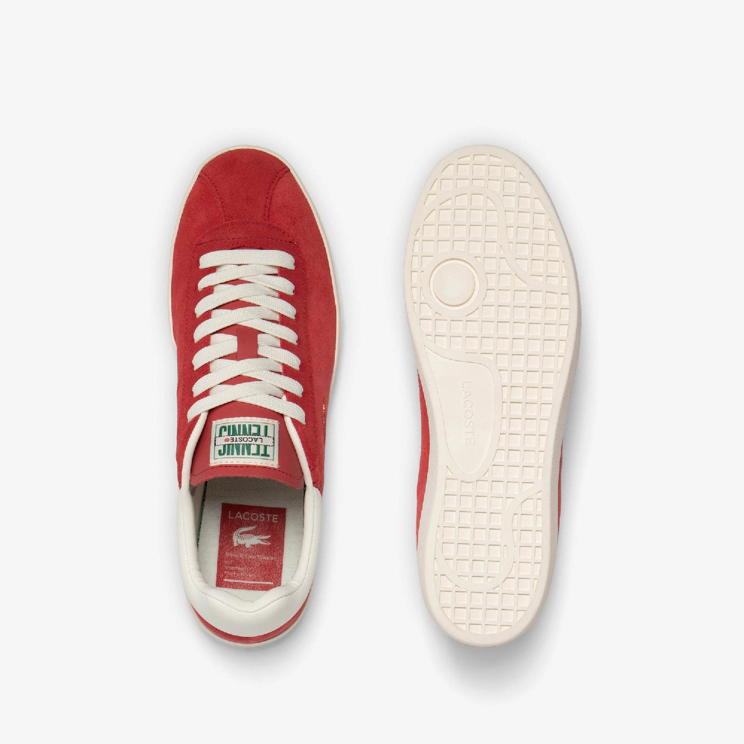 Sneakers Baseshot velours en cuir - Red & Off White