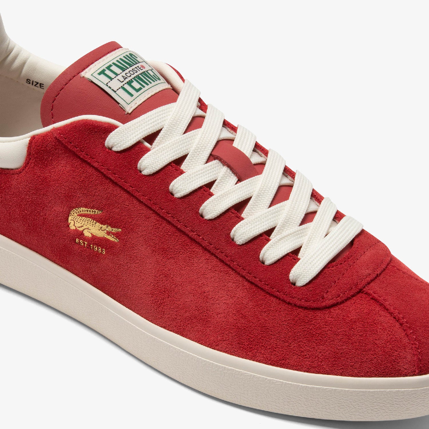 Sneakers Baseshot velours en cuir - Red & Off White